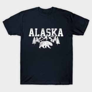 Alaska Bear Ice Mountains Forest Hunting Usa T-Shirt